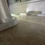 toilet leaking smoke during a sewer smoke test in Colorado