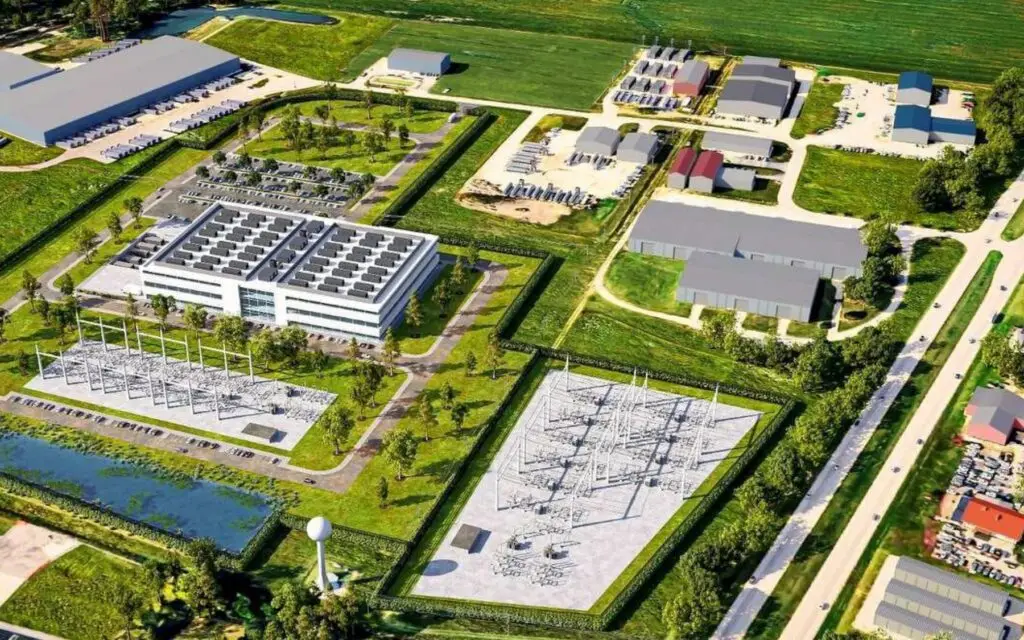 Large commercial data center building